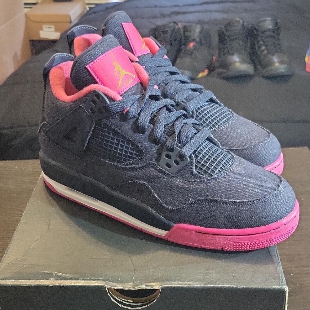 Air Jordan 4 Retro GG Rare "Denim" (2016) W7.5/M6Y NEW W/BOX - Picture 3 of 11